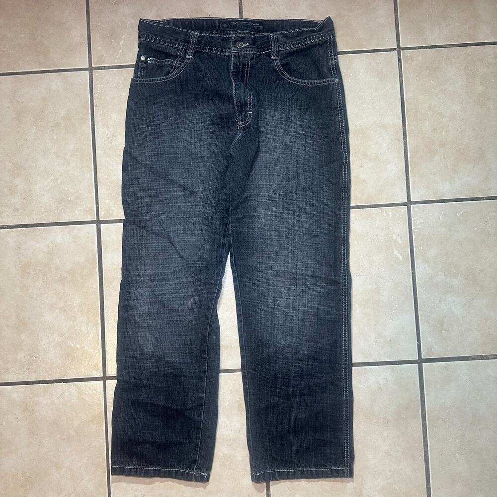 Vintage Y2K Southpole 5180 Jeans Mens 34x29 Black Straight Jeans Hip Hop Baggy